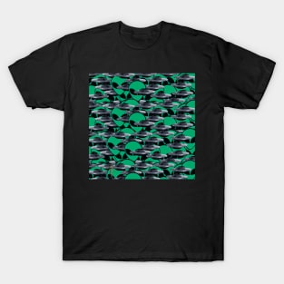 ufo green alien pattern T-Shirt